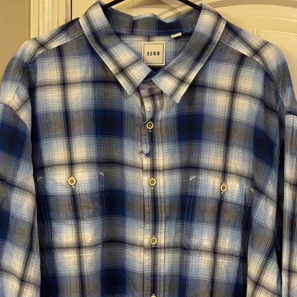 Bundle of 3 ROWM Button Up Shirt Mens 4XT Plaid Long Sleeve Comfort Casual Work - Picture 1 of 12